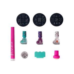 Canenco Create It! Nageldesign-Stempelset, enthält 4 Stempelplatten, Nagellack, Schaber und Strasssteine - Nageldesign