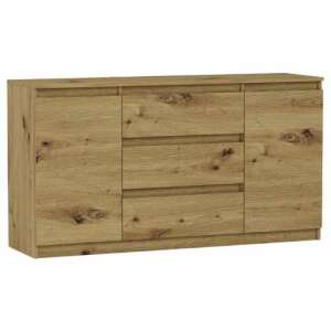 Chest of Drawers, 3 Drawers, 2 Doors, R140-S3, 140x76x40 cm, Sonoma Artisan 97502932 - Nonbrand Dresser