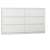 Comodă albă cu 6 sertare, lățime 140 cm, design modern