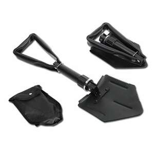 TopGarden Premium Folding Shovel, 58/25 cm, black, with carrying case - Tool