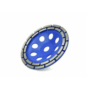 Geko G00370 180mm Doppelsegment Diamantschleifscheibe, schräge Ansicht - Zubehör für Schleifmaschinen