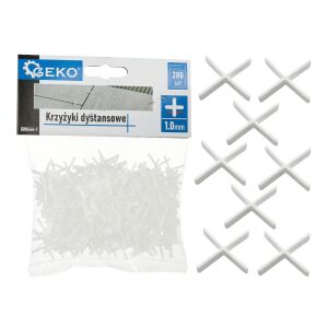 Geko Csempe Távtartó - Kereszt - 1 mm - 200 db 131329472 - Geko