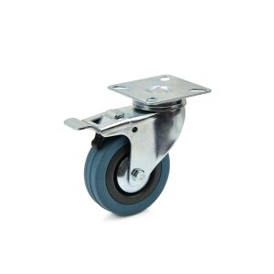Geko G71503 Swivel Caster with Brake, PP/Rubber 75 mm 138552382 - Industrial Wheels & Castor