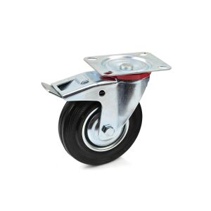 Swivel Caster Wheel with Brake 125 mm Geko G71519 131334047 - Industrial Wheels & Castor