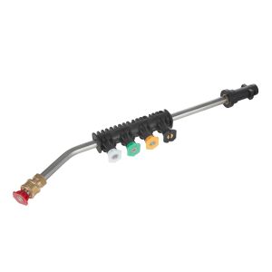 Geko pressure washer lance with 5 nozzles, 15 degree angled spray wand - Pressure Washer Accessory