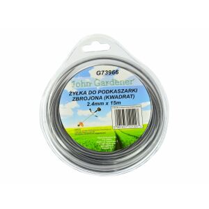John Gardener Fűkaszakötő Zsinór - Négyzet - 2,4 mm x 15 m