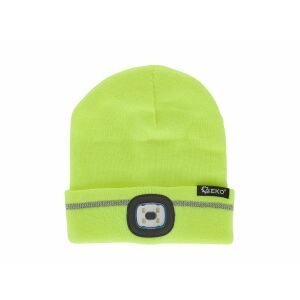 Téli sapka újratölthető LED zseblámpával, Geko G90406