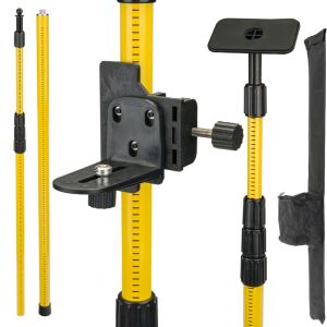 Red Technic 4m Telescopic Laser Level Tripod Stand with Bracket and Carry Bag - Laser level