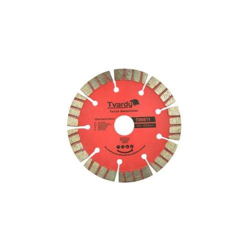 Tvardy segmented diamond cutting disc, 125mm diameter, 12mm segment height, T00811