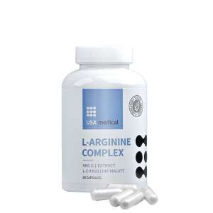USA Medical L-Arginine Complex kapszulák, étrendkiegészítő a fehérjeszintézishez - Aminosav