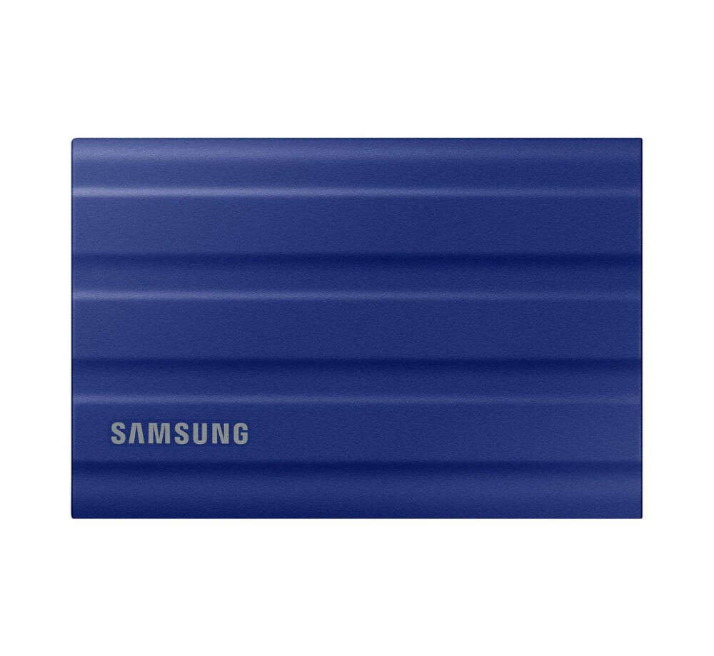Samsung hordozható ssd t7 shield, usb 3.2 gen.2 (10gbps), 1 tb, kék