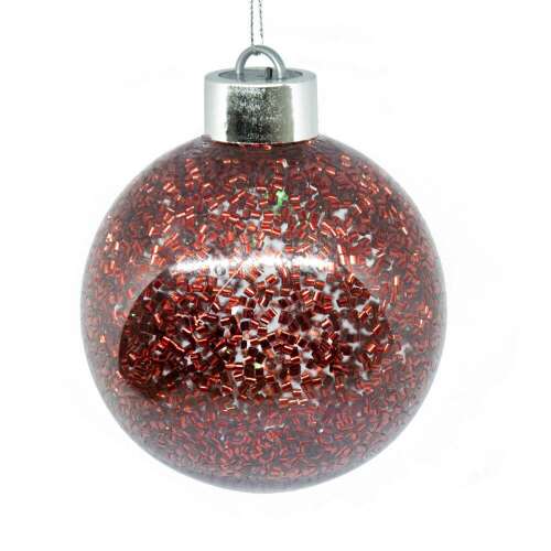 Világító gömb karácsonyfára – ledfényes fenyődísz, vörös 71322850