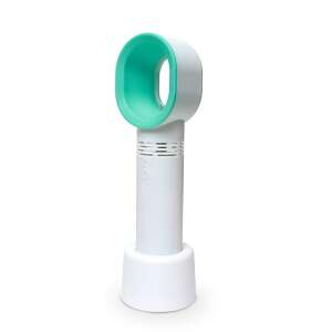 Mini, lapát nélküli Ventilátor / asztali + kézi kialakítás #fehér-zöld 39376080 Ventilátorok