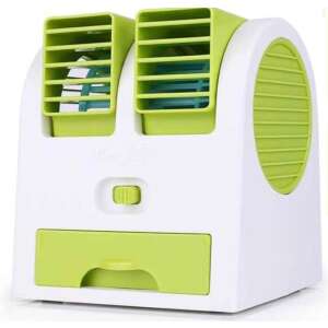 Mini asztali kettős Ventilátor #zöld 43985472 Ventilátorok