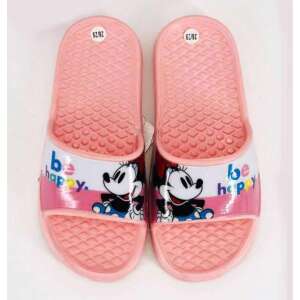 Rosa Disney Minnie Maus Kinder Hausschuhe mit 'be happy' Schriftzug - Schuhe für Kinder