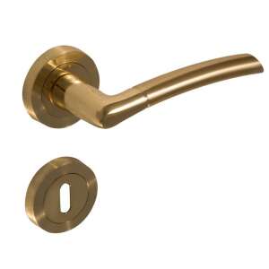 Figo door handle in copper color, with keyhole - Door