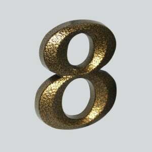 Antyczny brązowy numer domu 8, metalowy numer drzwi - Tablica rejestracyjna domu