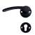Lana Black Door Handle with Roseta PZ 97559177
