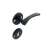 Black door handle with keyhole, Lana Körrozettás Fekete Kilincs PZ