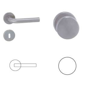 Lisa Stainless Steel Door Handle with Knob, Modern Design - Door Knobs & Handle