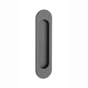 Aprile 7040 Black Oval Sliding Door Handle - Sliding Door Hardware