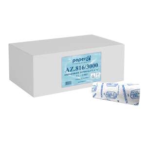 Paperdi AZ.816/3000 Intercalate Z Kéztörlő, 2 rétegű, 100% cellulóz, 200 lap/csomag, 15 csomag/karton, fehér - Paperdi
