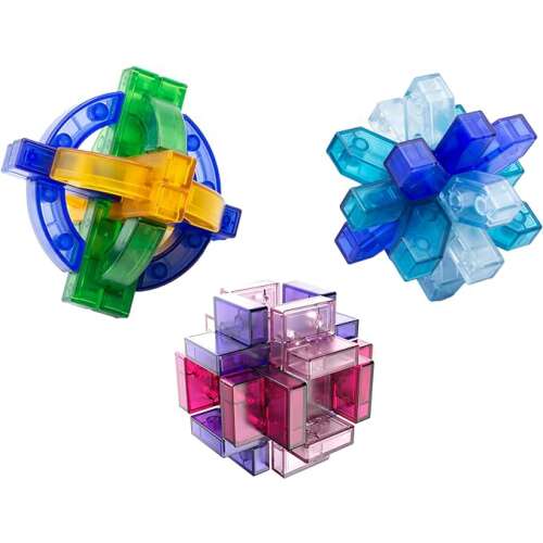 Brain Buster Expert logikai játék a Buki France-tól, 3 kihívást jelentő puzzle, közeli kép