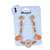 Magni Penguin Stroller Chain with Wooden Ring and Silicone Beads in Orange and Gold, packaged