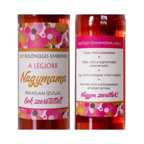 A legjobb Nagymama Boros Üveg Címke, 2 db-os
