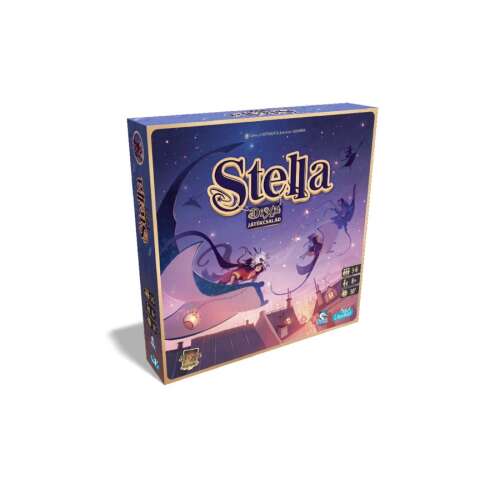 Stella társasjáték doboz, Dixit univerzum, fantázia, kreatív, történetmesélés, családi játék
