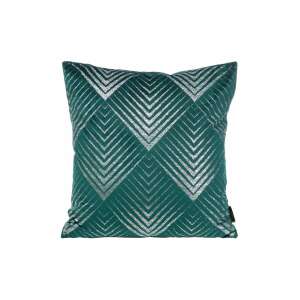 Eurofirany Blink36 Bársony Párnahuzat - Geometrikus - Sötét Türkiz - 45x45 cm