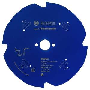 Tarcza do cięcia na mokro Bosch Expert for Fiber Cement, 165 mm, 2,2/1,6 mm, 4 zęby, do cięcia płyt włóknisto-cementowych i płyt gipsowo-kartonowych - Bosch Akcesoria do ręcznej pilarki tarczowej