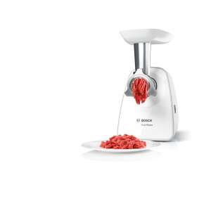 Bosch SmartPower meat grinder in use, grinding meat - Meat Grinder