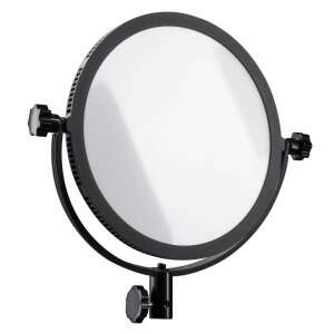 Walimex Pro 20617 LED Stúdió lámpa, elülső nézet, kerek forma, fehér fény, fekete keret - Stúdiófény és Reflektor