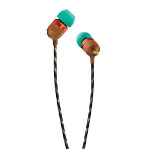Marley Smile Jamaica Rasta wired in-ear headphones with wooden housing and colorful cable - Headphone and Bluetooth Speaker