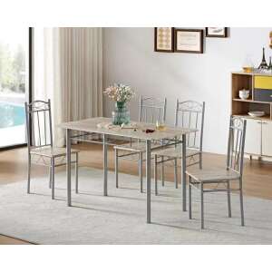 Vigor FUR-101-160S dining set, grey, 4 chairs and table - Furniture