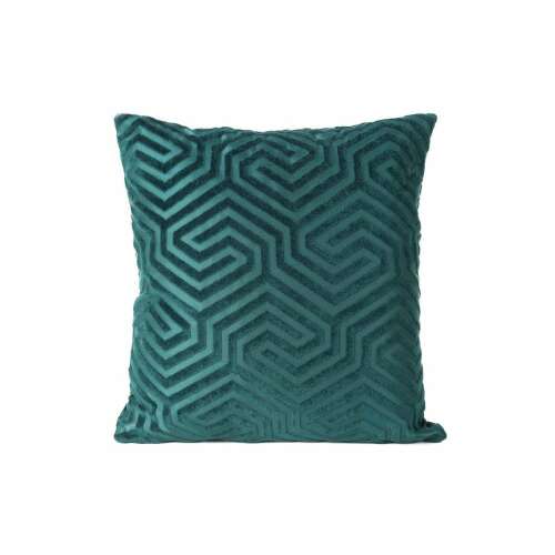 Inga Pierre Cardin petrolkék 40x40 cm bársony párnahuzat geometrikus mintával