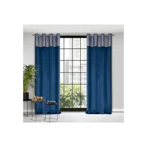 Elen Bársony Sötétítő Függöny - Gránátkék - 140x250 cm