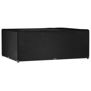 vidaXL téglalap alakú kerti bútorhuzat 16 fűzőlyukkal, 278x204x105 cm, fekete - Kerti bútor takaró