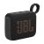 Angled view of JBL Go 4 Black Portable Bluetooth Speaker