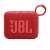 JBL Go 4 tragbarer Bluetooth-Lautsprecher in Rot, schräger Blickwinkel