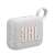 Difuzor portabil Bluetooth JBL Go 4 în alb, vizualizare înclinată