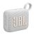 JBL Go 4 White Bluetooth Speaker angled view