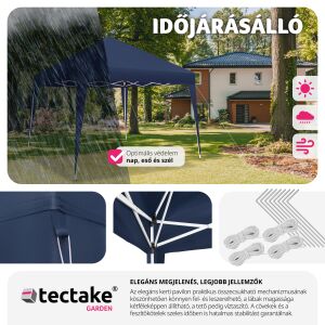 Tectake Linosa Skladací pavilón - 3x3 m 131667139 - Záhradné altánky
