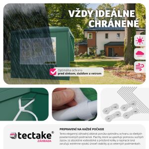 TecTake Záhradný pavilón - 3x3m - Zelený 135209921 - Záhradné altánky