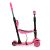 ECOTOYS rosa Roller mit Sitz und Schiebestange, Seitenansicht