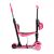 ECOTOYS rosa Roller mit Sitz und Elterngriff, Seitenprofil