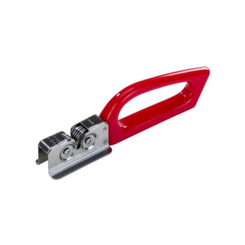 Rigamonti Easy Sharp késélező, piros fogantyú, rozsdamentes acél, konyhai kések élezéséhez