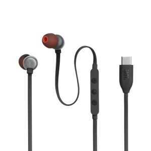 JBL Tune 310C black wired earbuds with USB-C connector - JBL Headphone