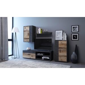 Berno 04 Nappali Szekrénysor - Fekete